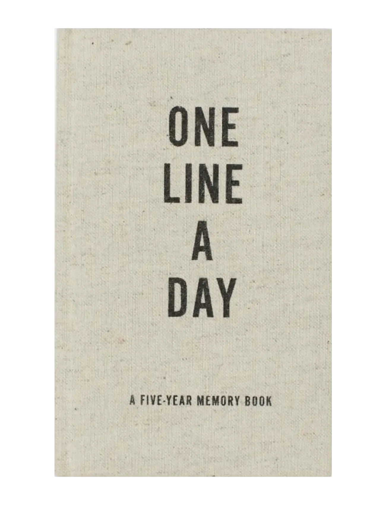 New Mags Canvas One Line A Day, 10X3X16 cm, Beige, Dekoration > Bøger, Unisex