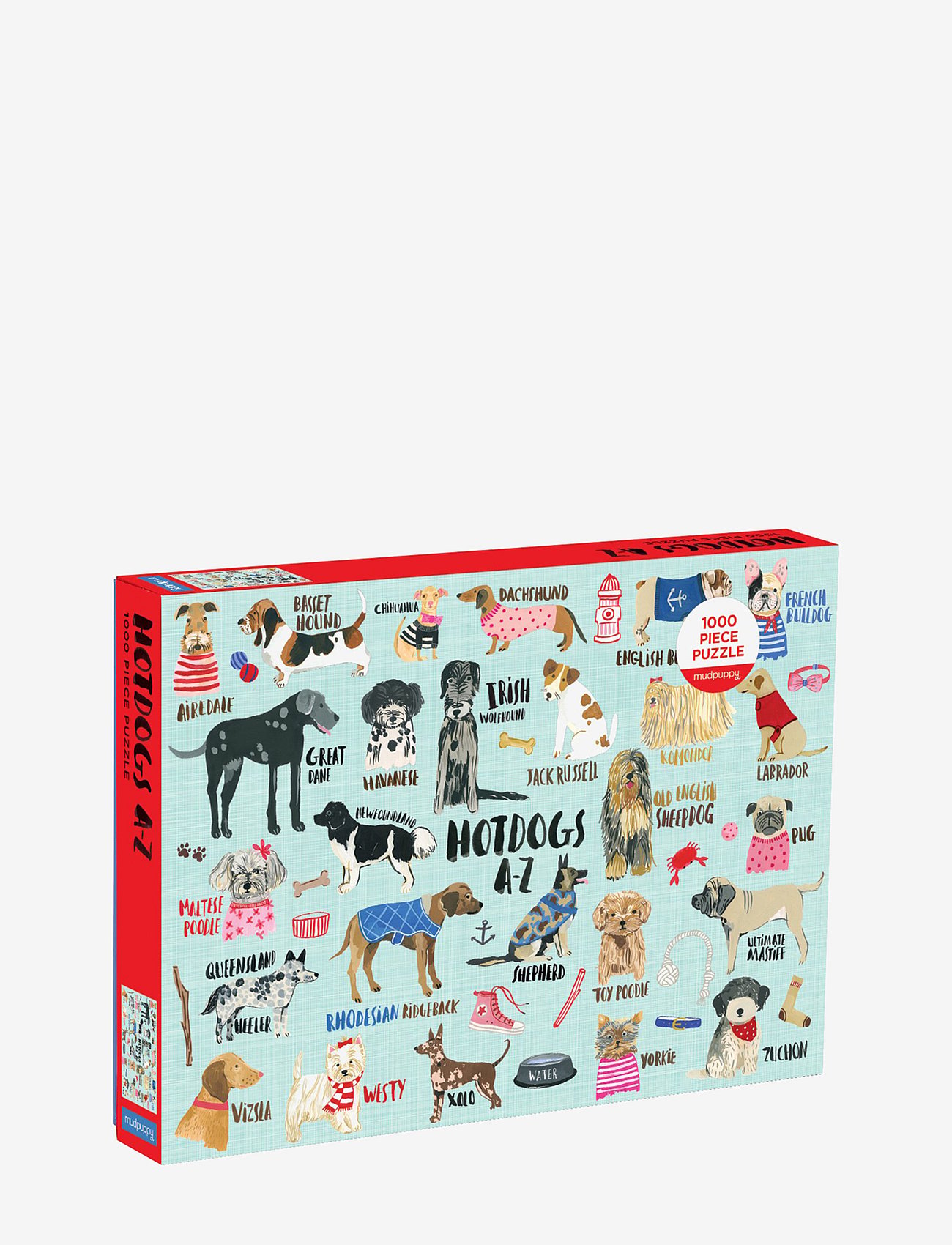 Hot Dogs A-Z 1000 Pieces Puzzle - MULTICOLOR