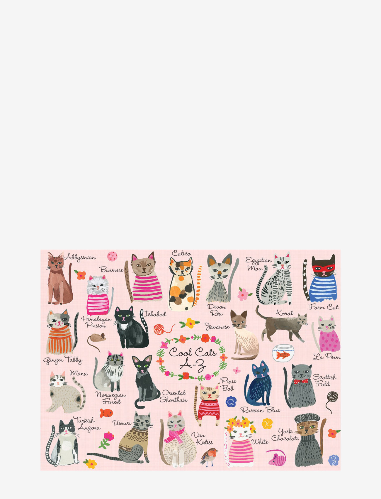 New Mags - Cool Cats A-Z 1000 Pieces Puzzle - najniższe ceny - multicolor - 1