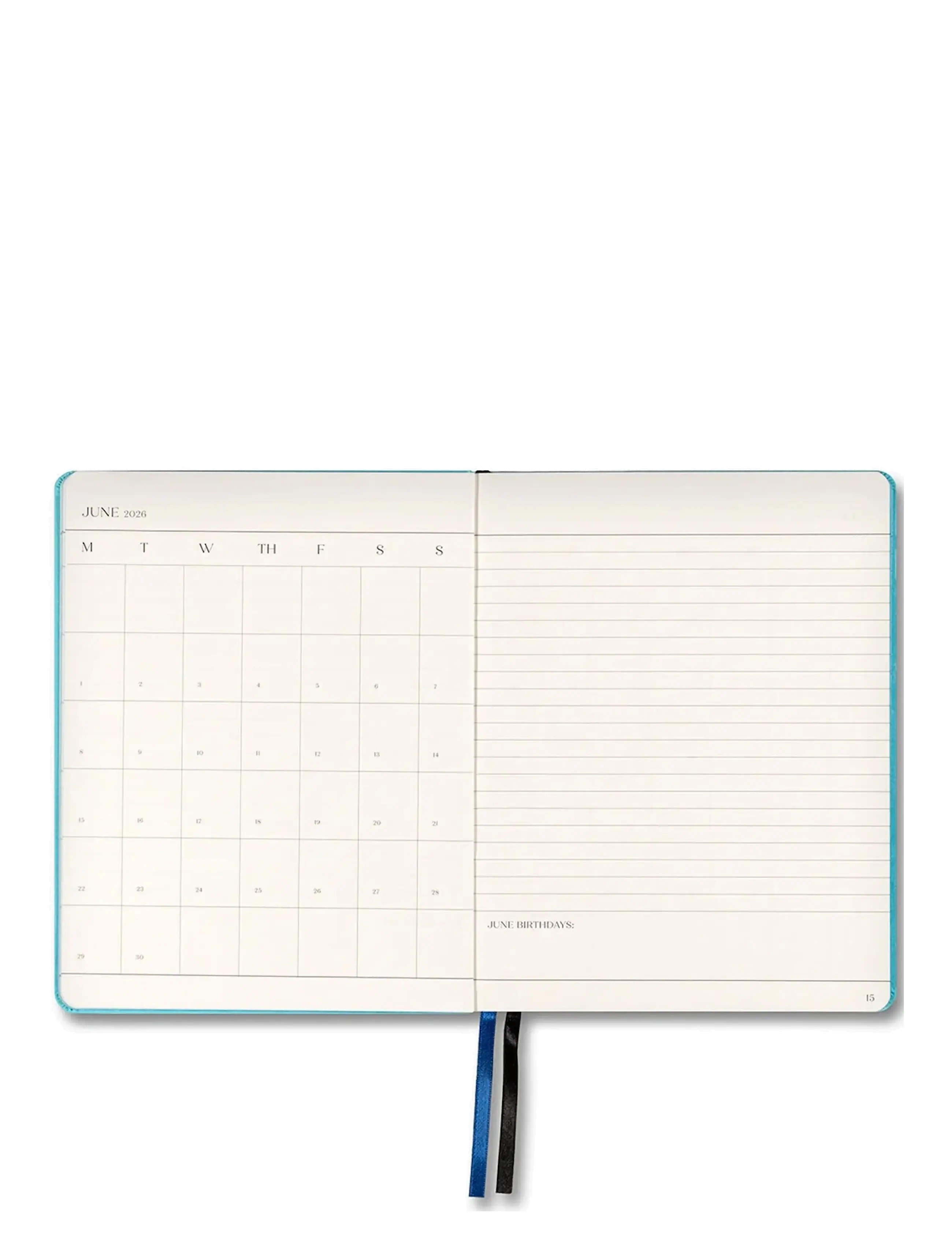 New Mags - The Important Flowers Planner 2026 - kalender & notizbücher - turquoise - 2