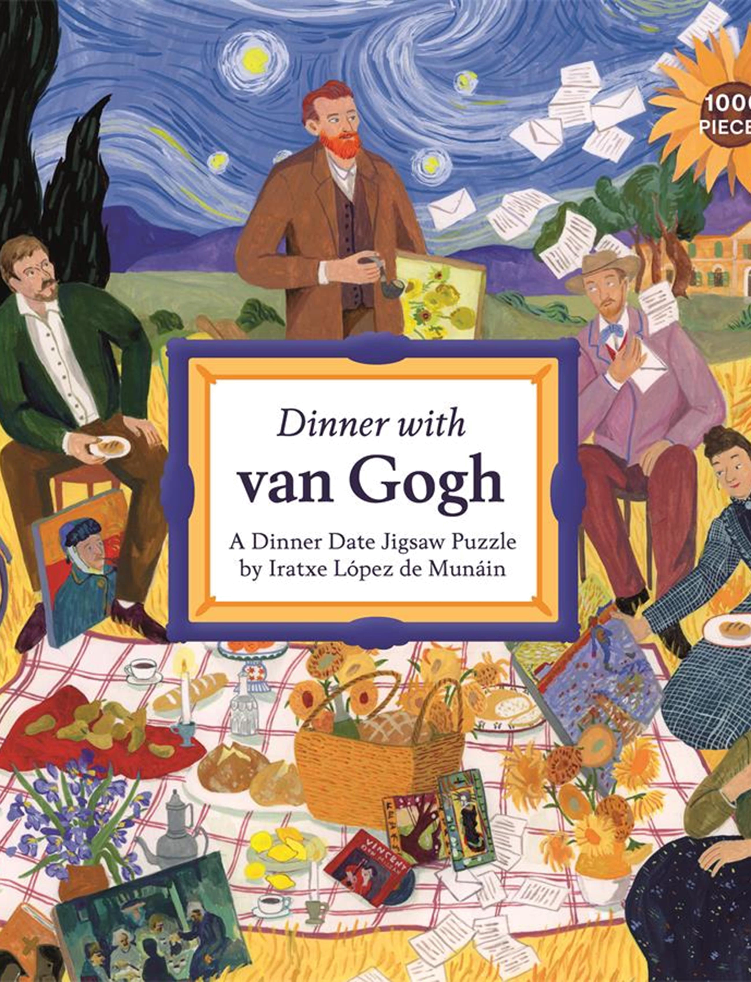 New Mags Dinner With Van Gogh, 27X 5X 27 cm, Multi/patterned, Dekoration > Bøger, Unisex