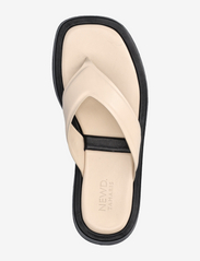 NEWD.Tamaris - Woms Slides - flade sandaler - cream/black - 3