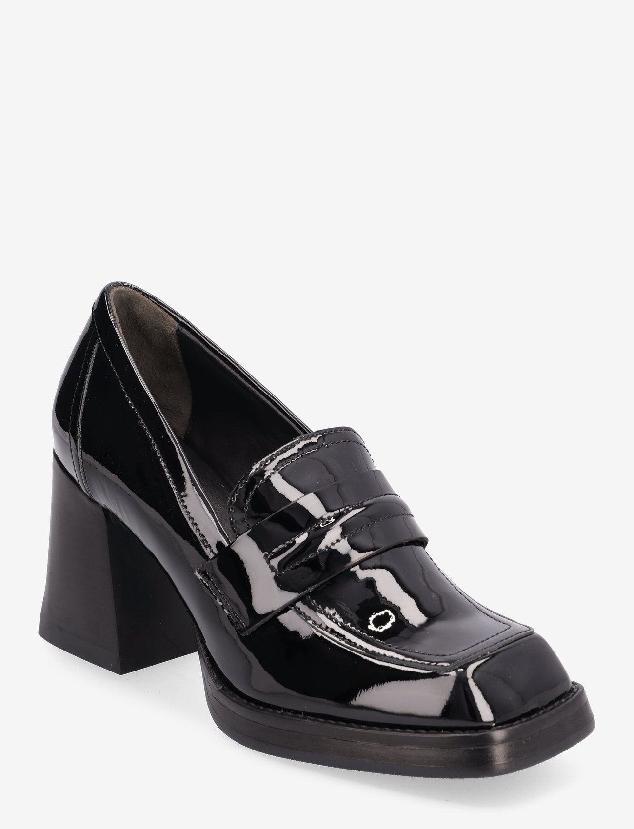 NEWD.Tamaris - Women Slip-on - loafers med hæl - black patent - 0