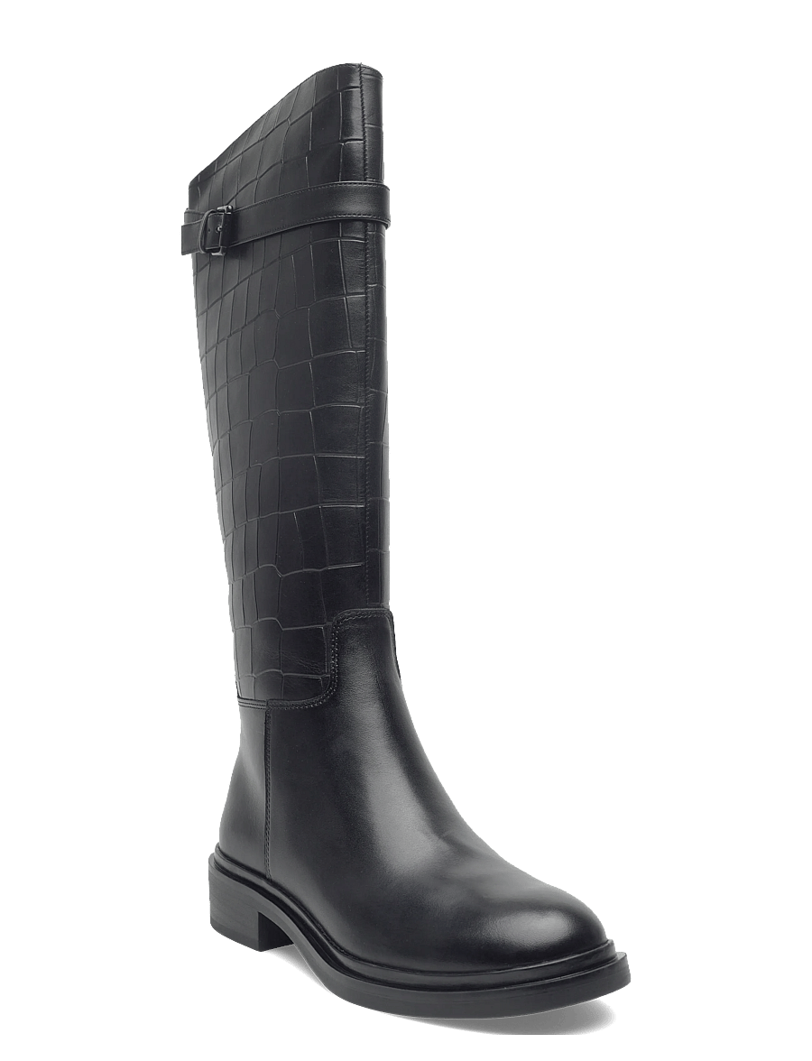 NEWD.Tamaris - Women Boots - langskaftede støvler - black croco - 0
