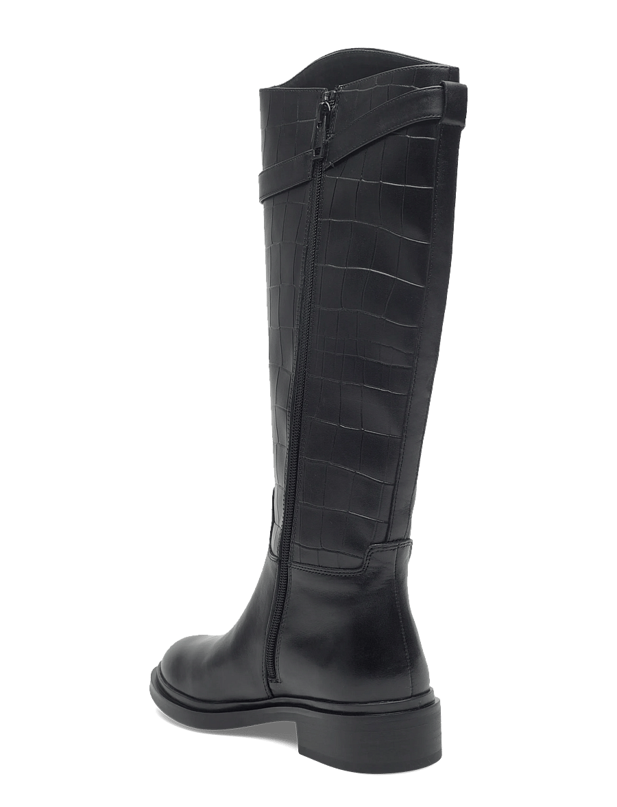 NEWD.Tamaris - Women Boots - langskaftede støvler - black croco - 2