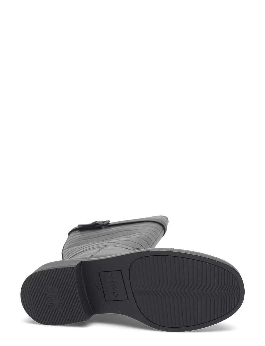 NEWD.Tamaris - Women Boots - langskaftede støvler - black croco - 4