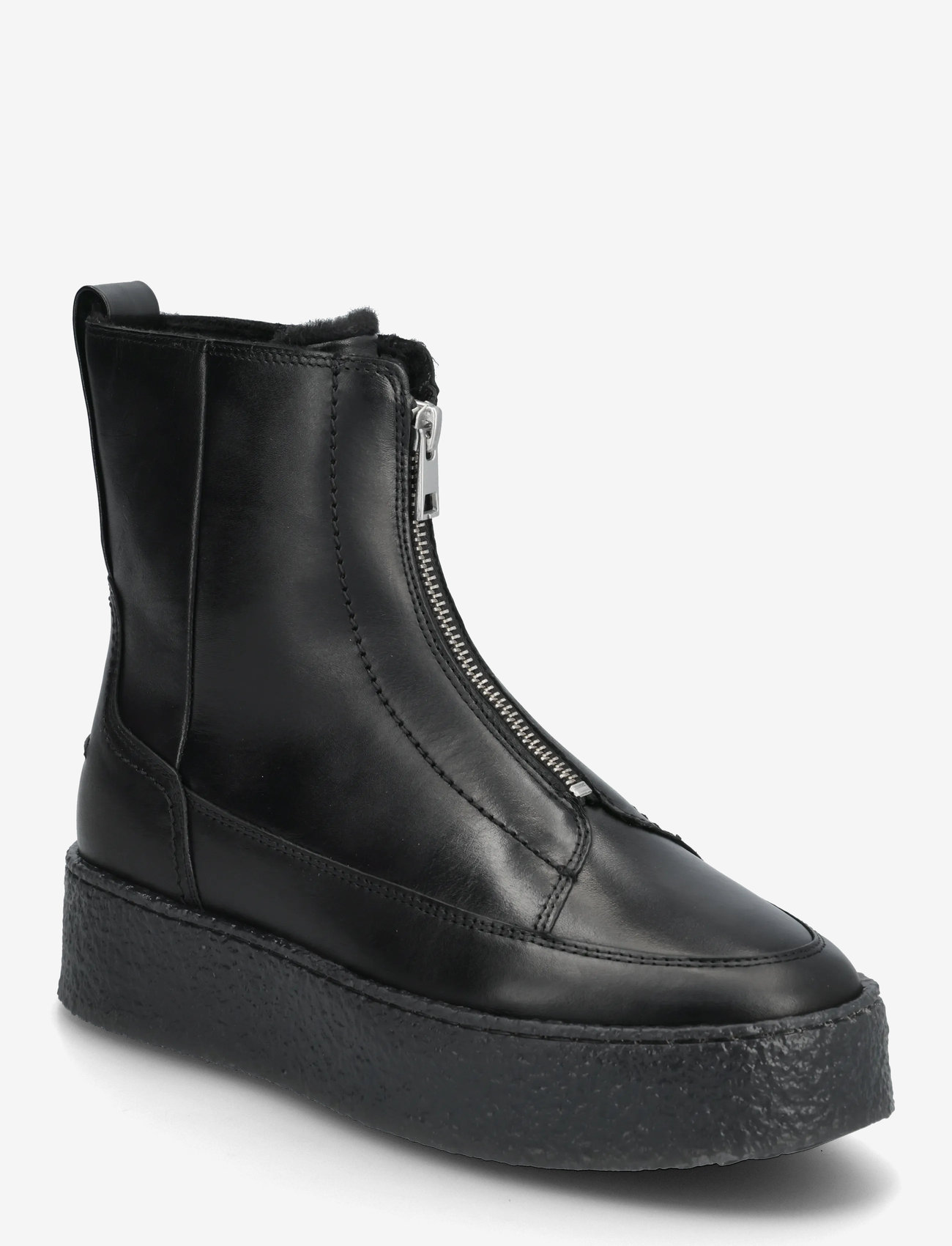NEWD.Tamaris - Women Boots - flade ankelstøvler - black leather - 0