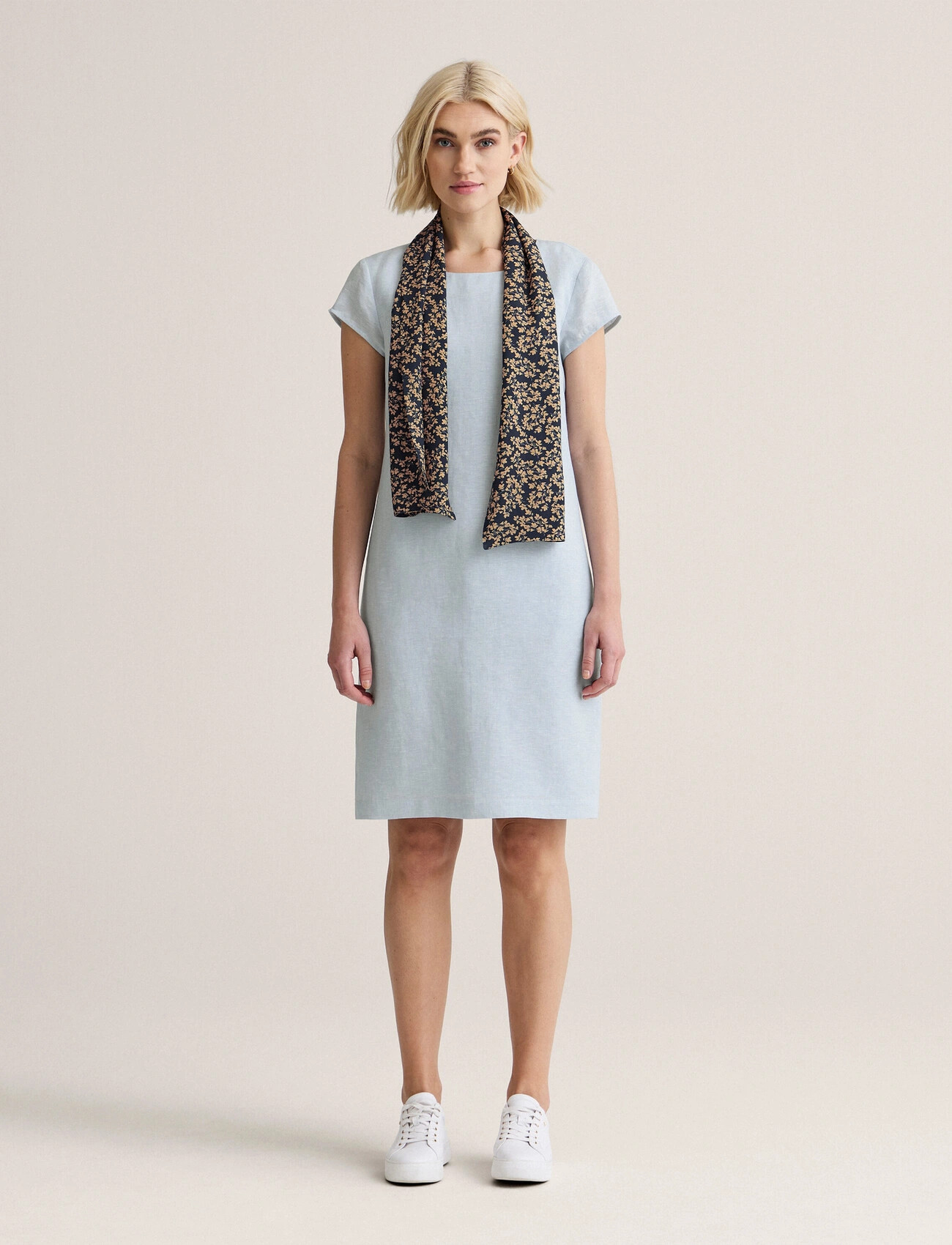 Newhouse Klara Linen Dress - Blue - 34 2
