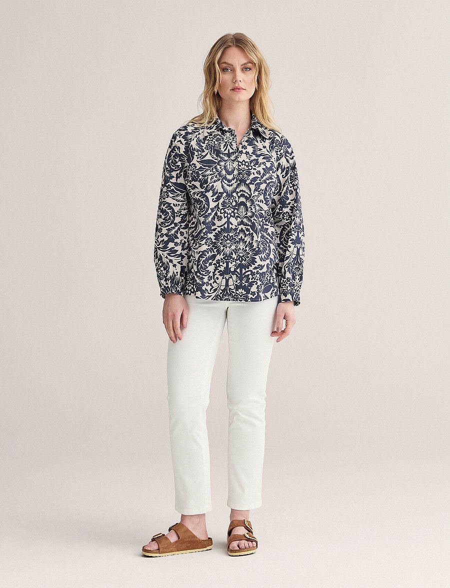 Newhouse - Karla Medallion Shirtblouse - langärmlige hemden - 699 - 0