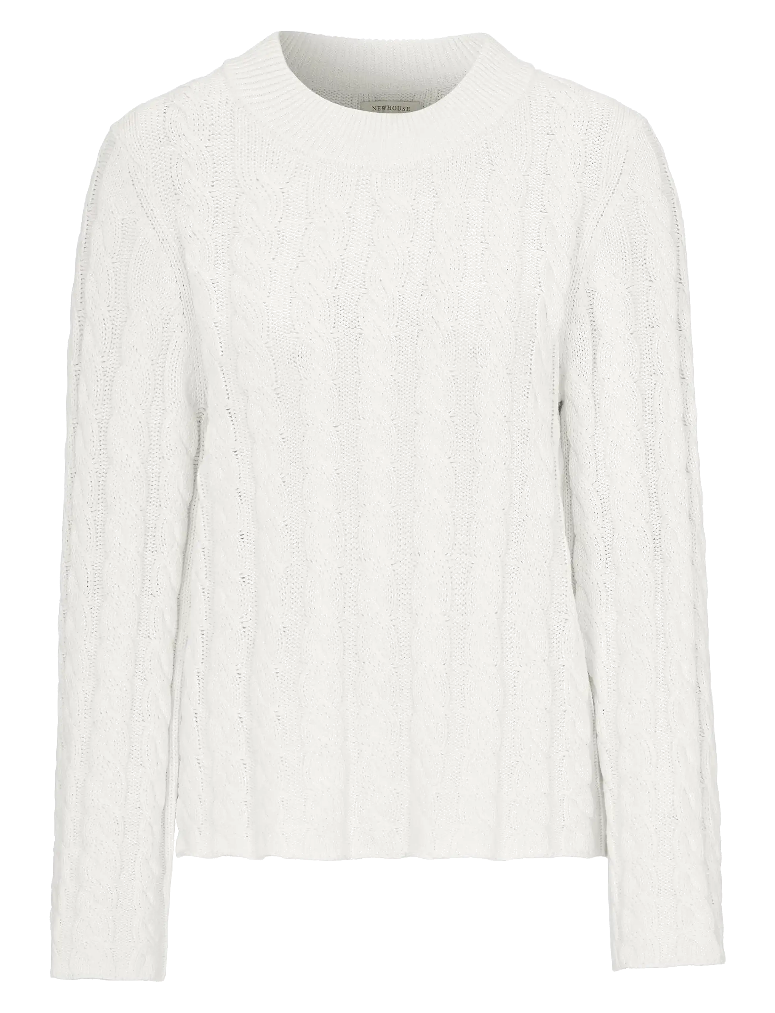 Newhouse Mandy Cable Sweater - Tøj - 100 / white