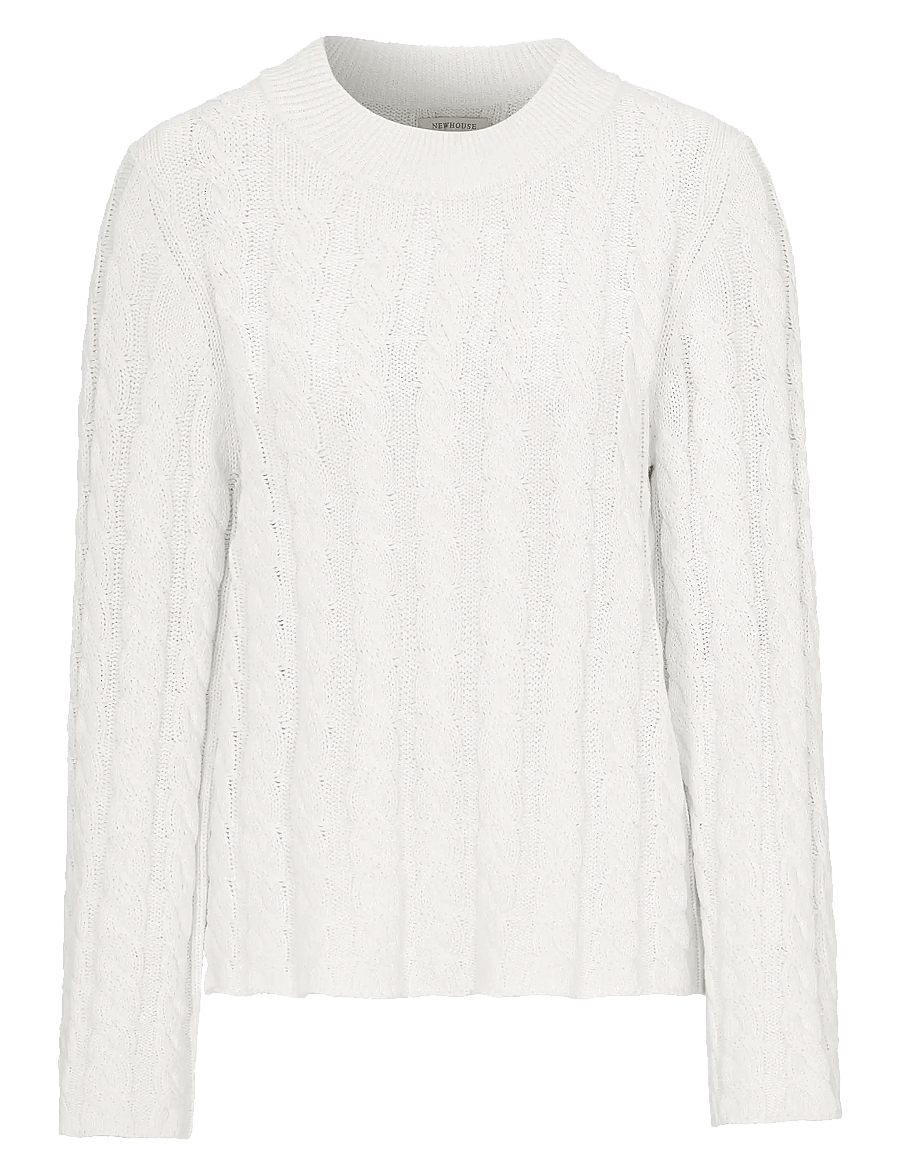 Newhouse - Mandy Cable Sweater - neulepuserot - 100 - 1
