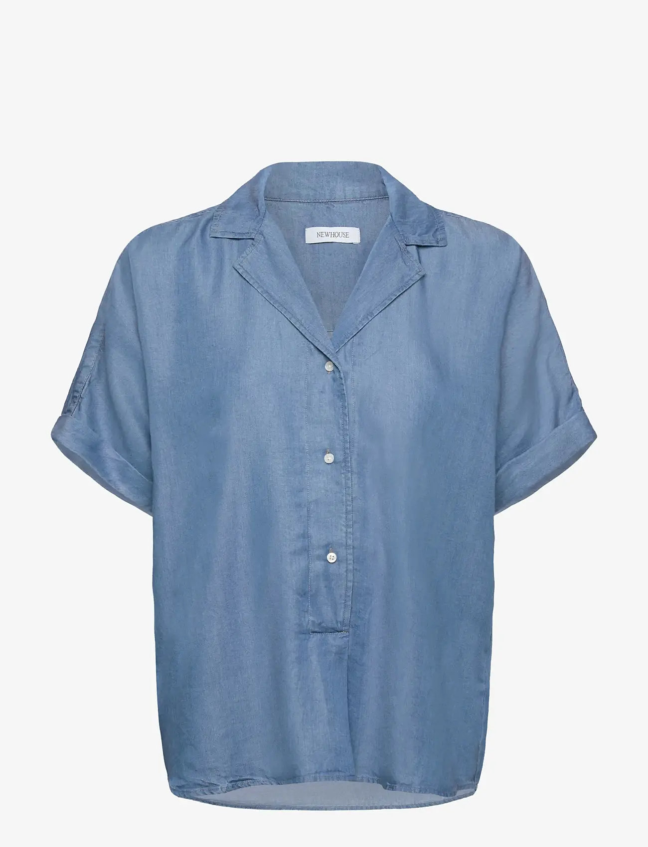 Newhouse - Mary Tencel Top - kortärmade skjortor - 680 - 1