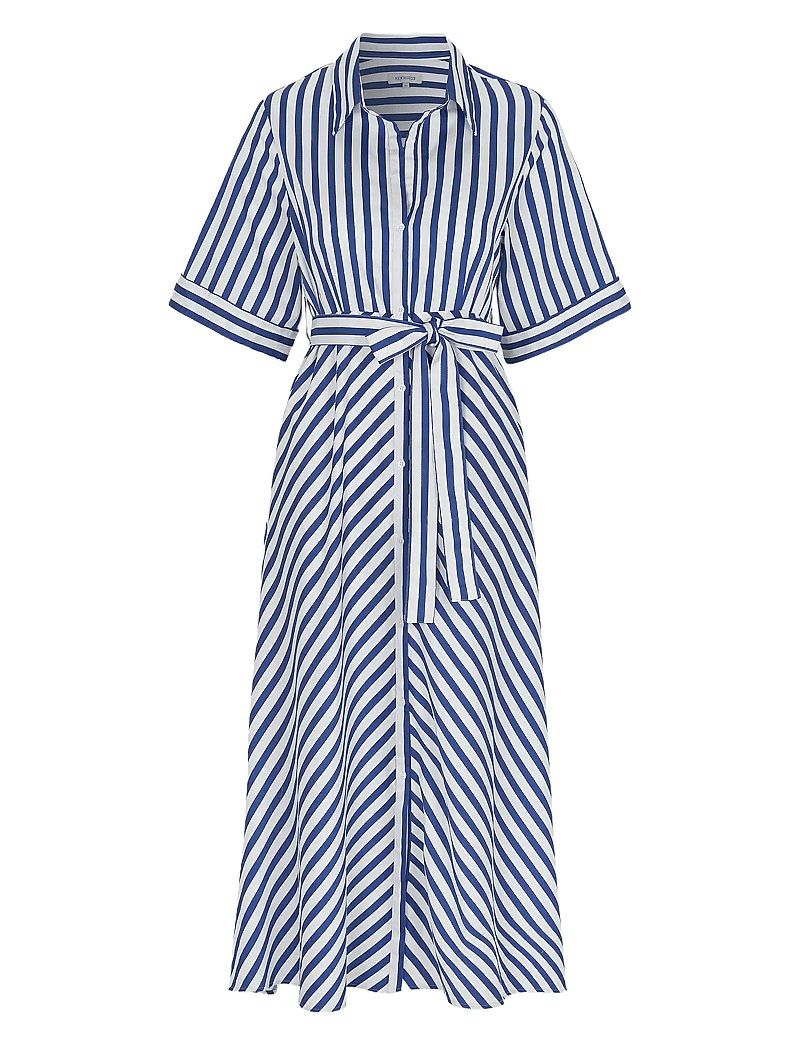 Newhouse Astrid Striped Dress – midi dresses – shop at Booztlet