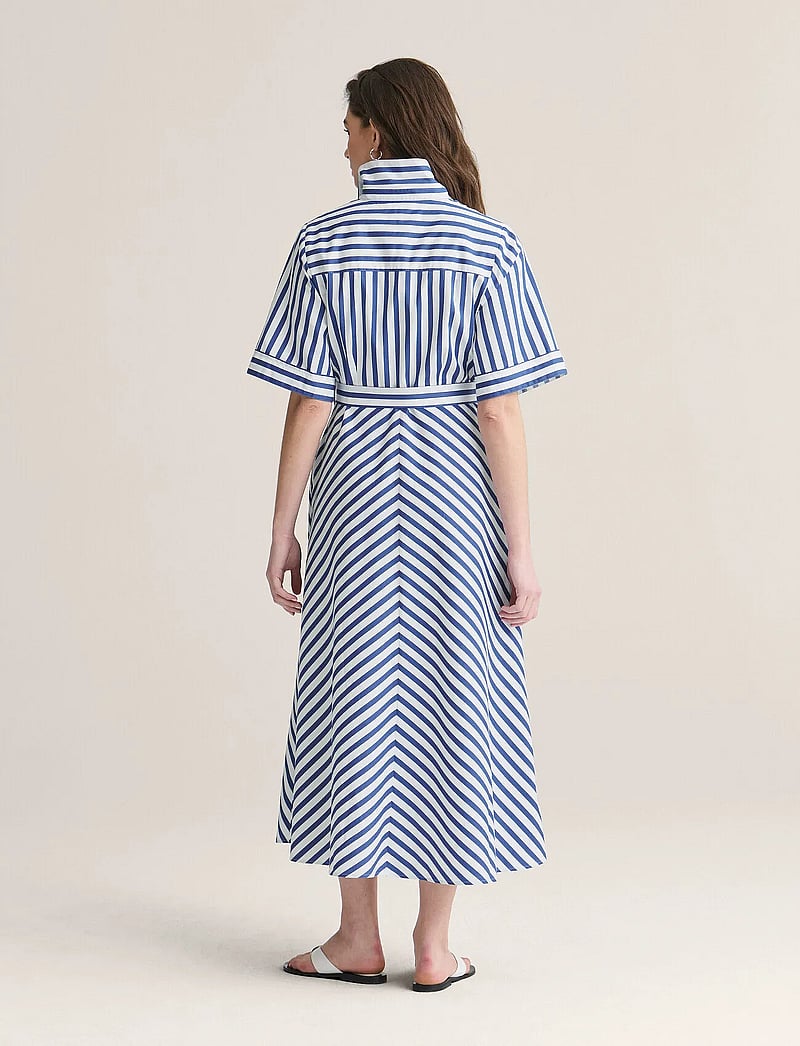 Newhouse - Astrid Striped Dress - shirt dresses - royal blue - 2