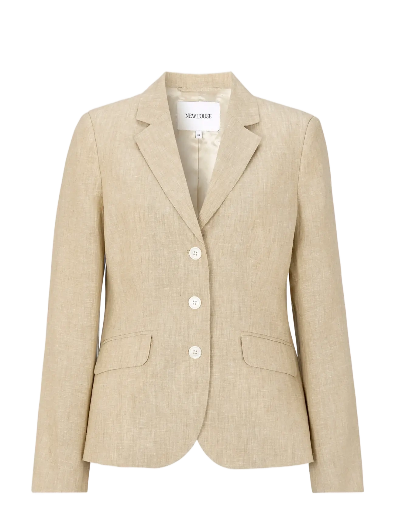 Newhouse Amanda Linen Blazer - Blazere - NATURAL LINEN / beige