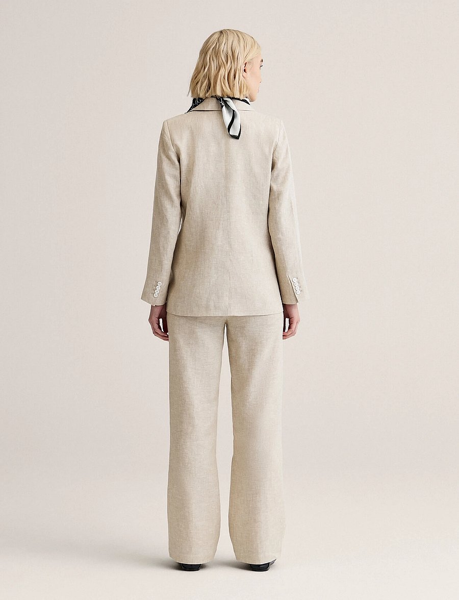 Newhouse - Amanda Linen Trousers - leinenhosen - natural linen - 3