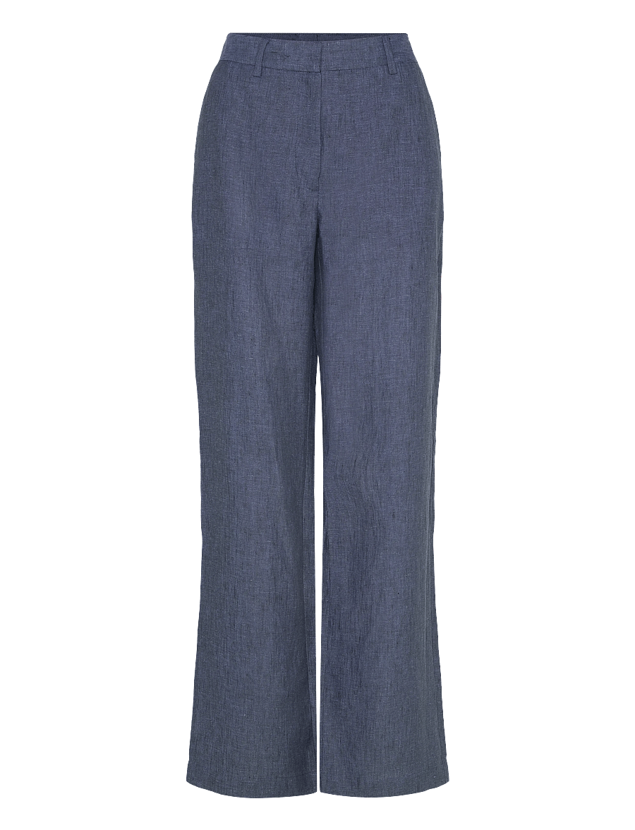 Newhouse - Amanda Linen Trousers - leinenhosen - soft navy - 1