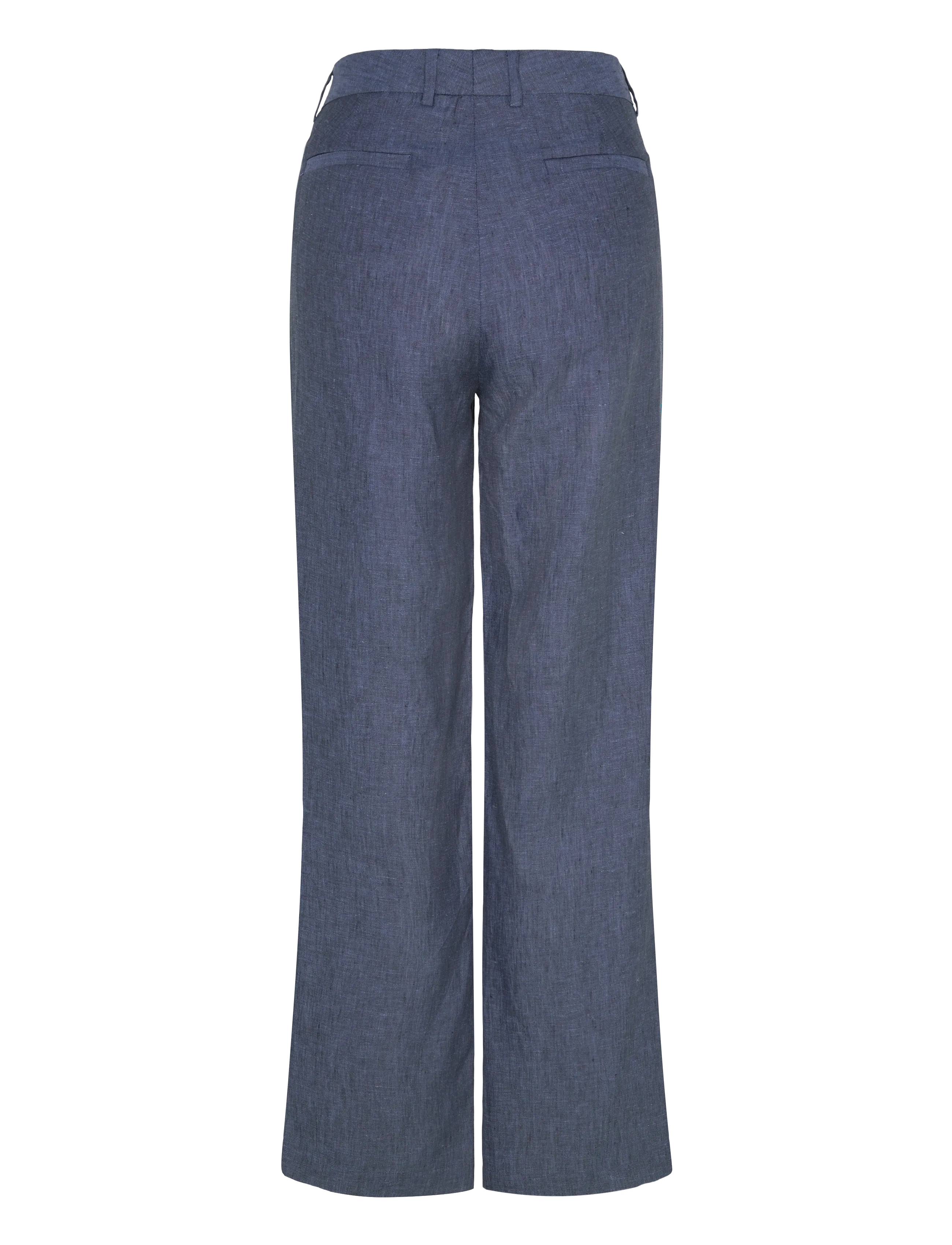 Newhouse - Amanda Linen Trousers - bukser med brede ben - soft navy - 2