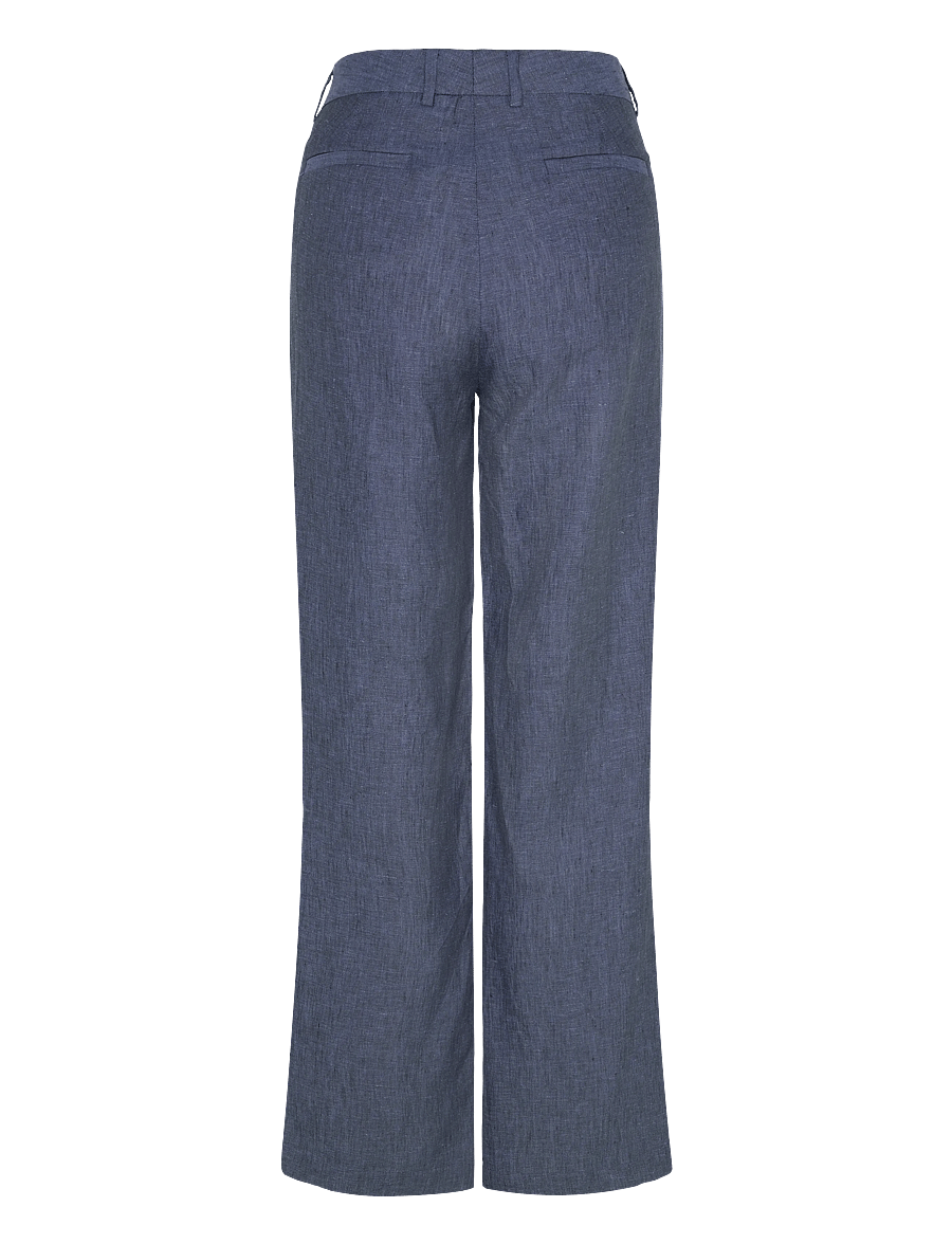 Newhouse - Amanda Linen Trousers - leinenhosen - soft navy - 2