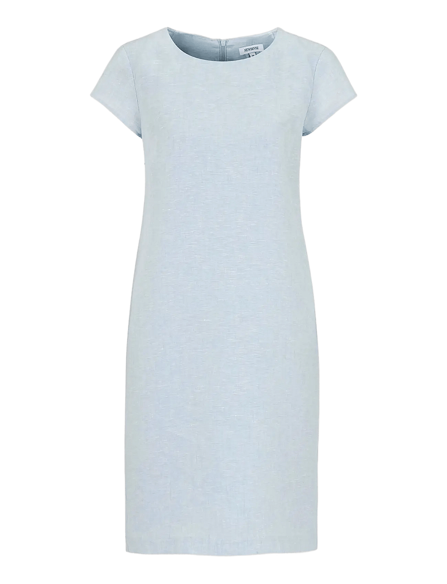 Newhouse - Klara Linen Dress - sommerkleider - light blue - 1