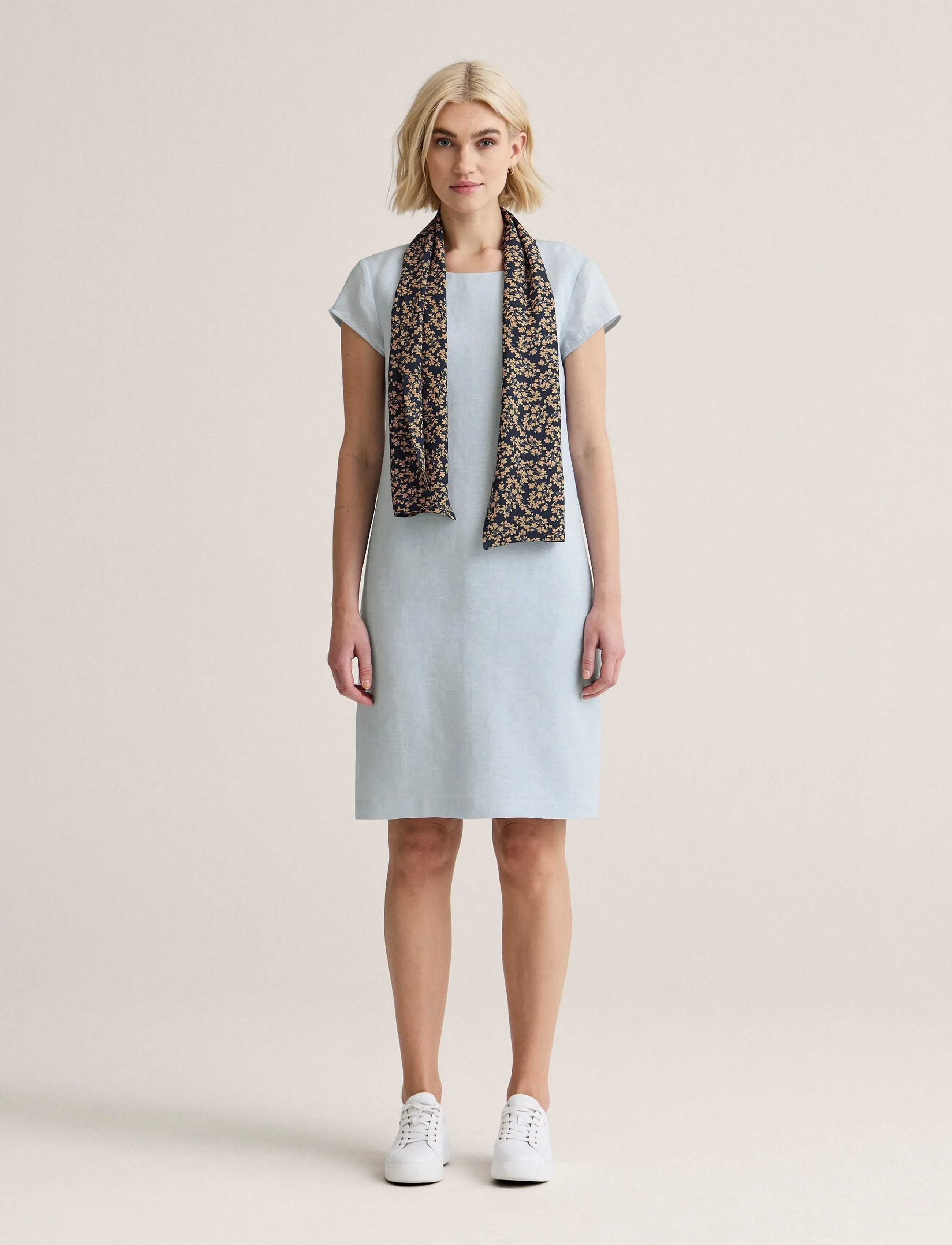 Newhouse Klara Linen Dress - Newhouse - LIGHT BLUE / blue