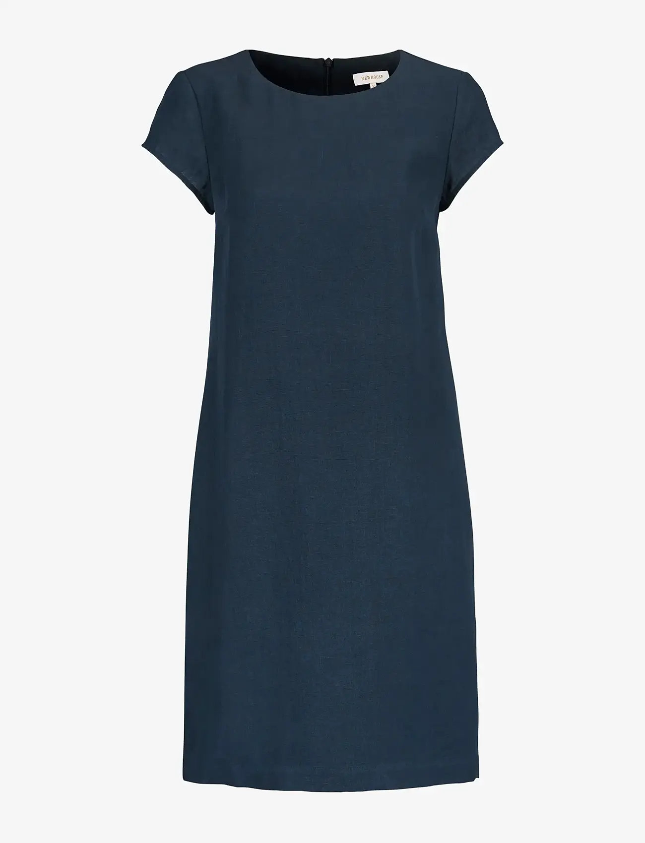 Newhouse - Klara Linen Dress - summer dresses - navy - 1
