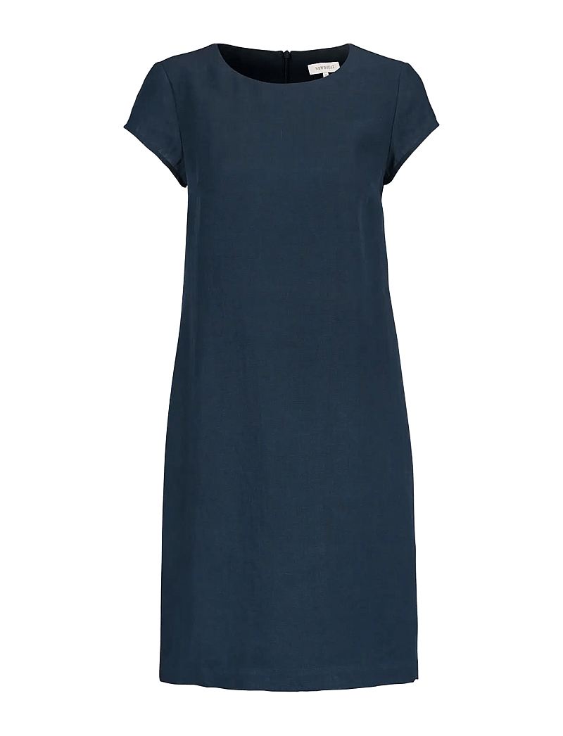Newhouse - Klara Linen Dress - summer dresses - navy - 1