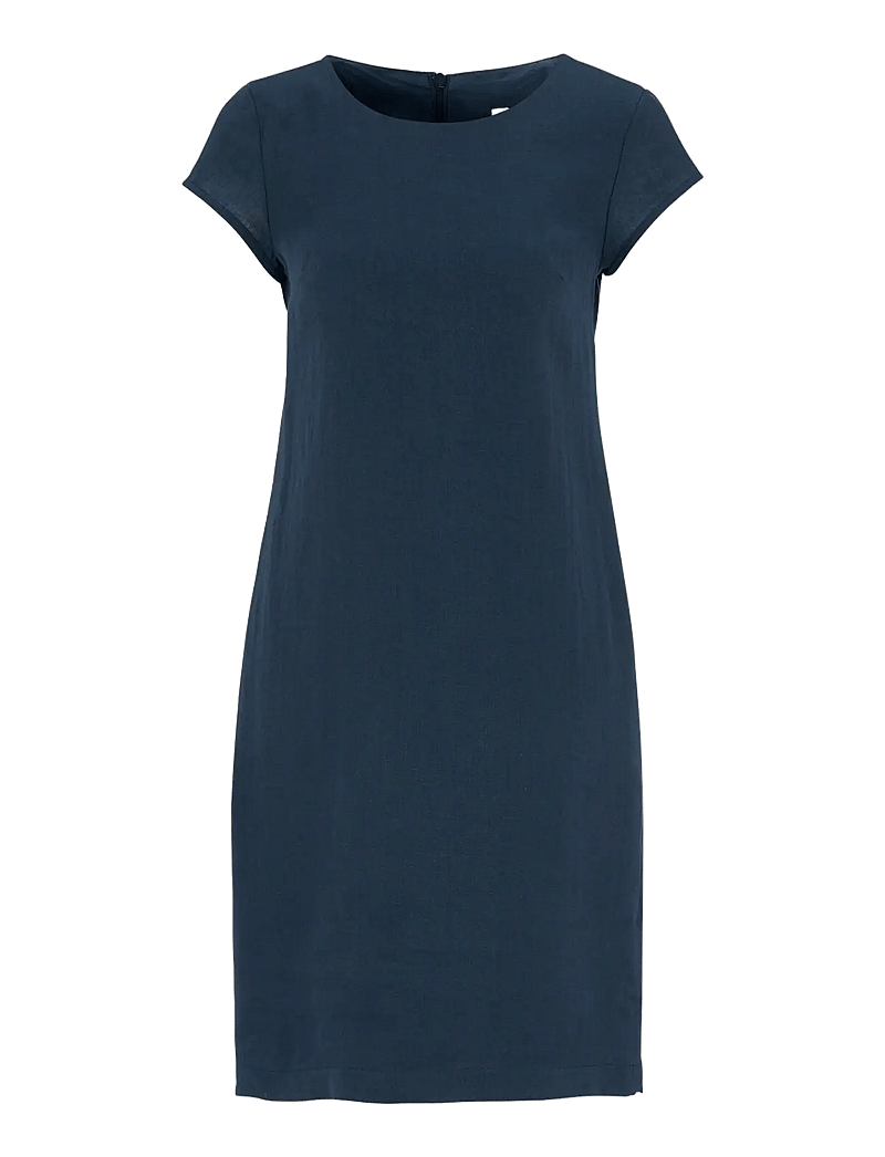 Newhouse - Klara Linen Dress - summer dresses - navy - 1