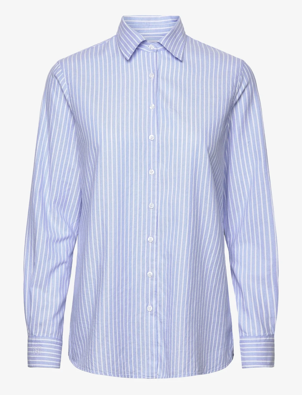 Newhouse - Elsa Striped Oxford Shirt - pikkade varrukatega särgid - light blue - 0