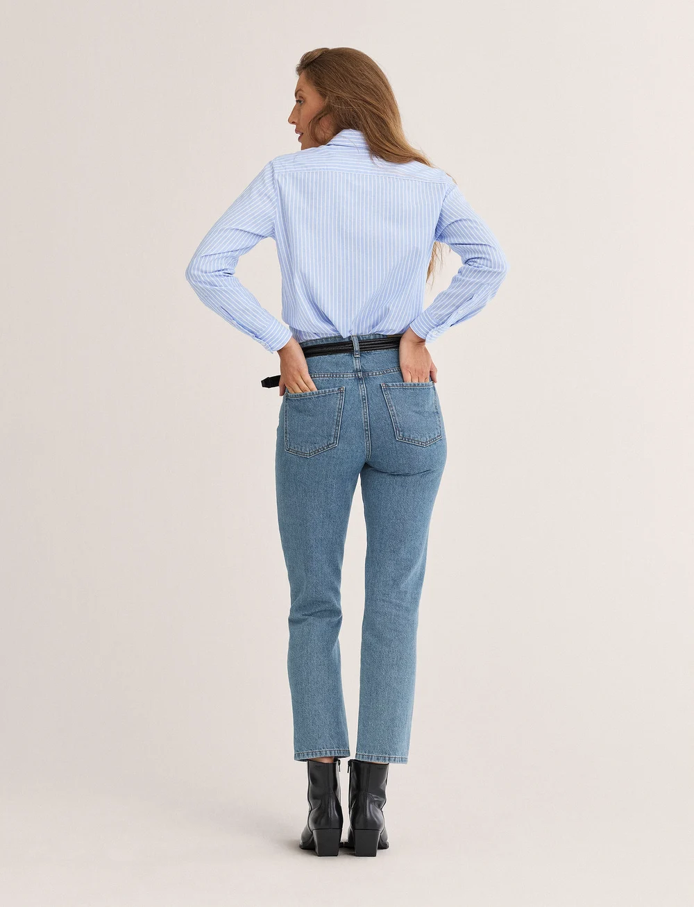 Newhouse - Linnéa Striped Oxford Shirt - pikkade varrukatega särgid - 600 - 3