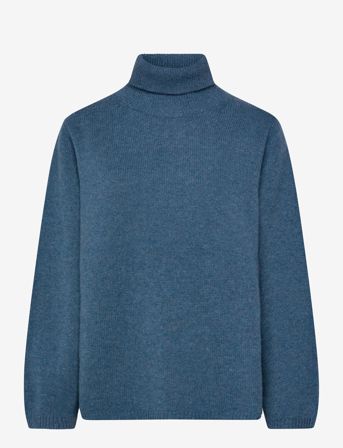 Newhouse - Alva Merino turtleneck - polotröjor - denim blue - 1