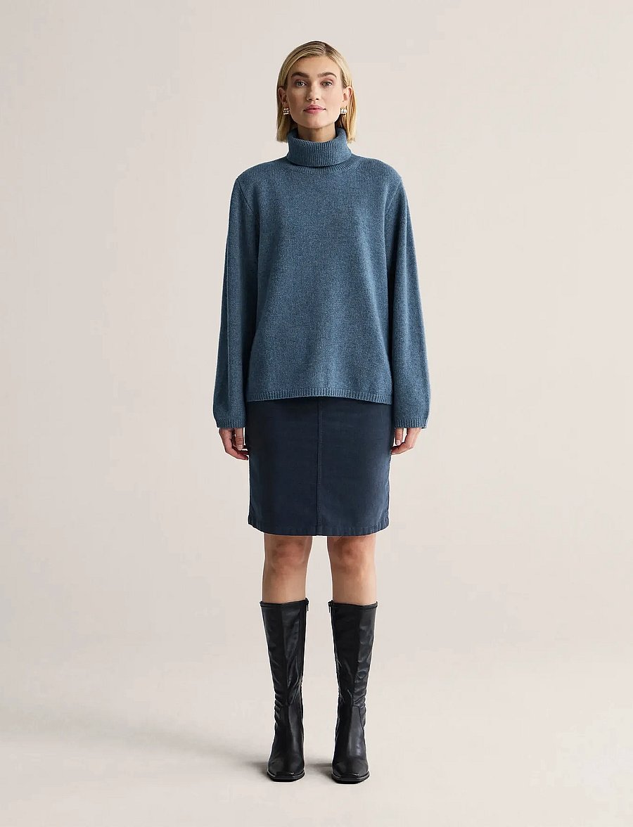 Newhouse - Alva Merino turtleneck - coltruien - denim blue - 0