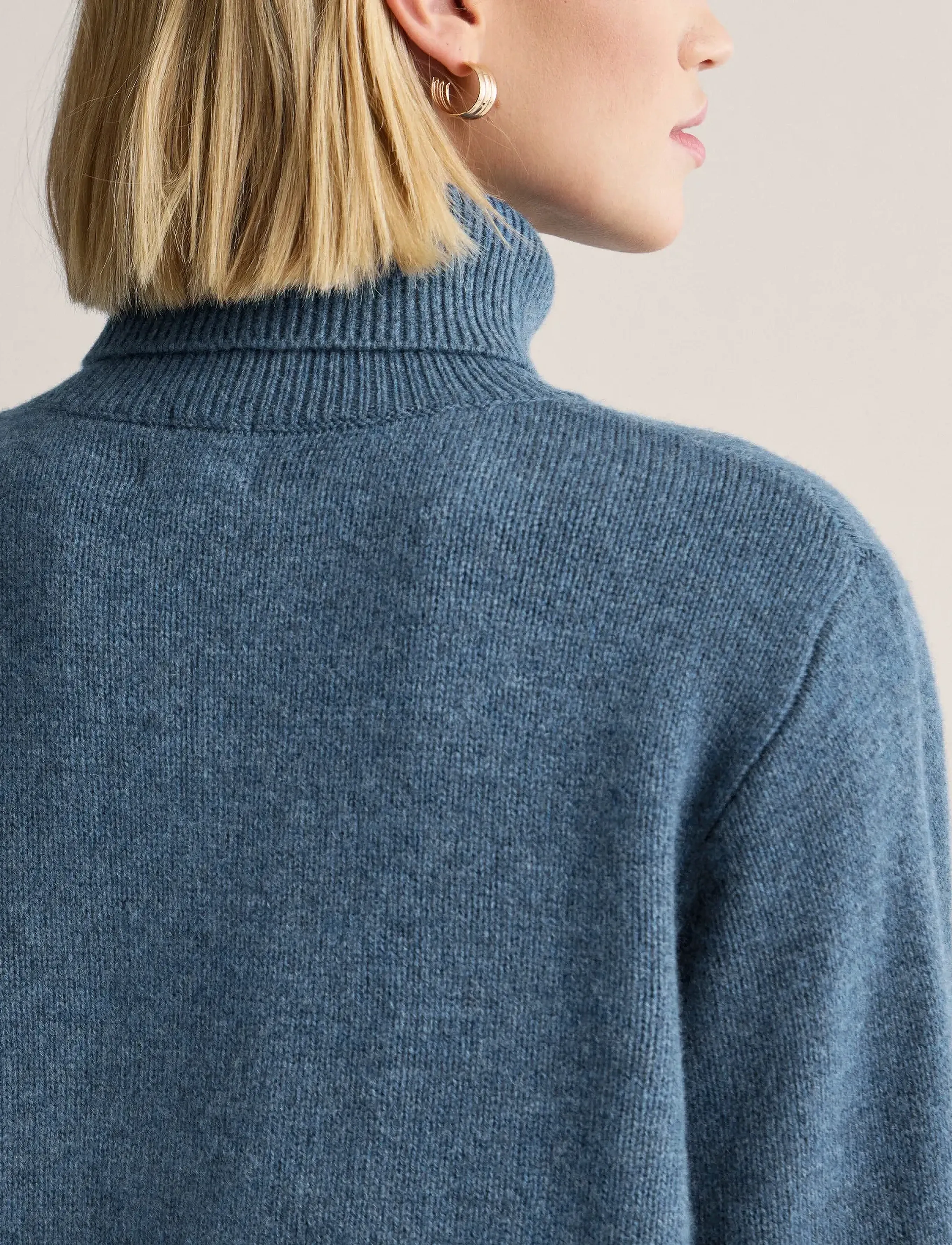Newhouse - Alva Merino turtleneck - coltruien - denim blue - 3