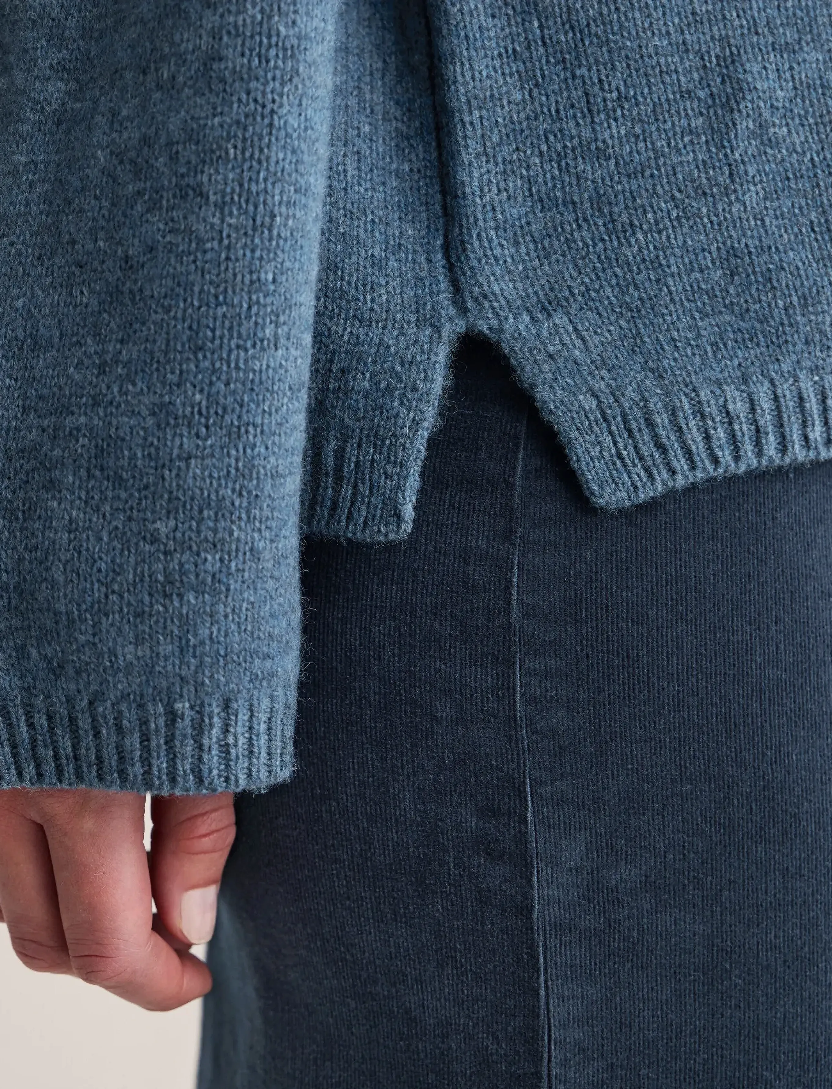 Newhouse - Alva Merino turtleneck - coltruien - denim blue - 4