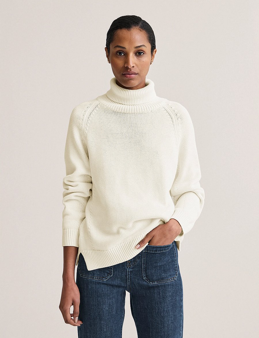 Newhouse - Iris Knitted Turtleneck - rollkragenpullover - offwhite - 0