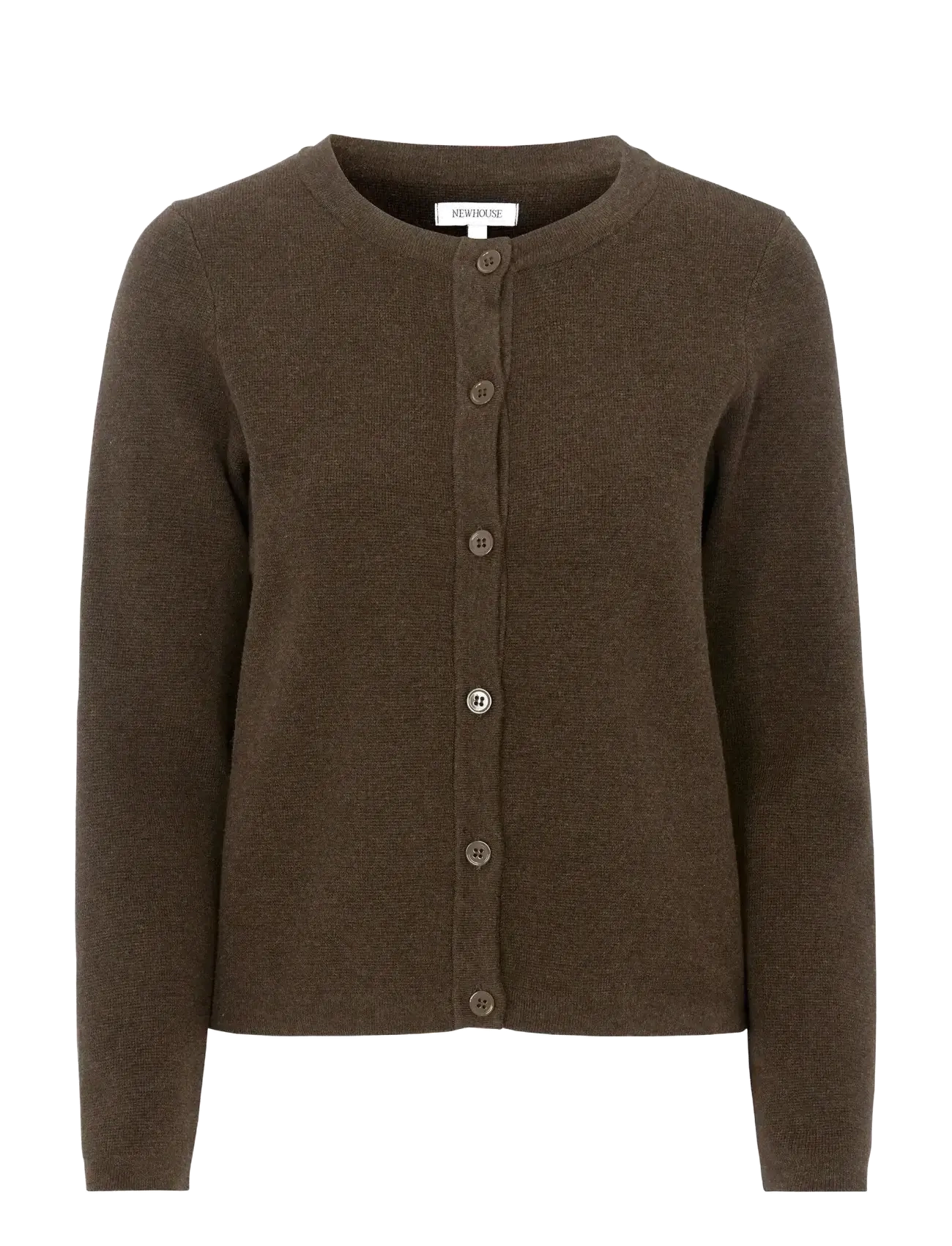 Newhouse Arly Cardigan - Tøj - COFFEE BROWN / khaki/green