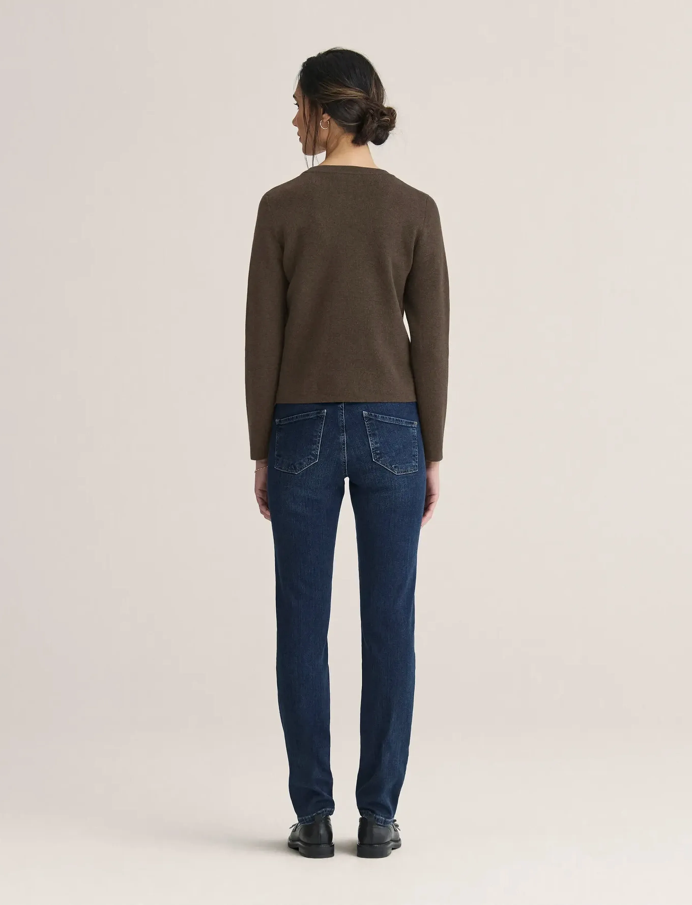 Newhouse - Arly Cardigan - coffee brown - 3