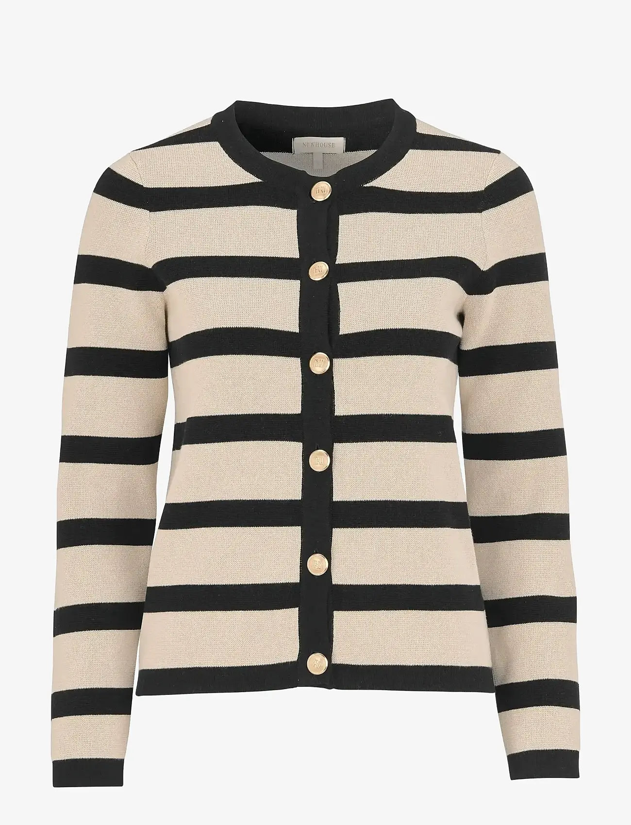 Newhouse - Arly Striped Cardigan - black - 1