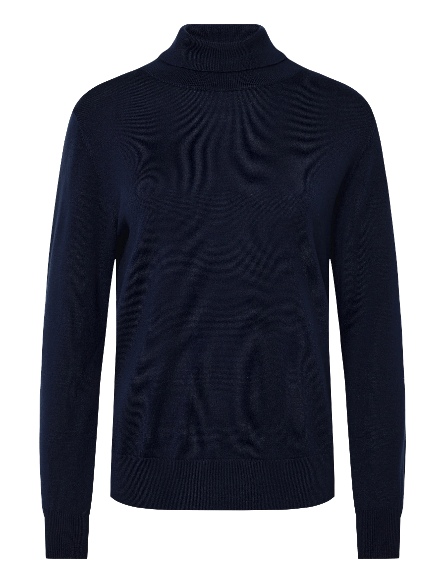 Newhouse - Siri Merino Turtleneck - polotröjor - navy - 1