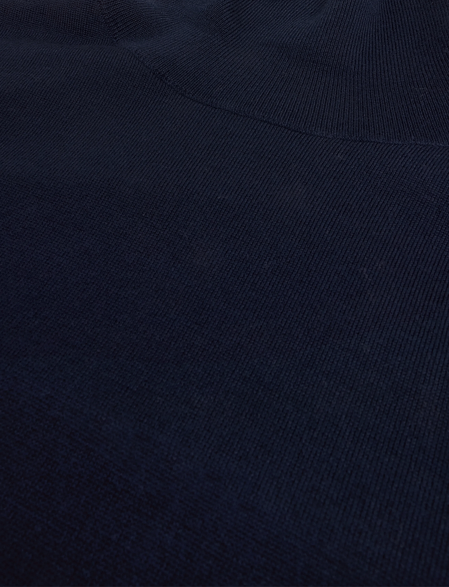 Newhouse - Siri Merino Turtleneck - polotröjor - navy - 4