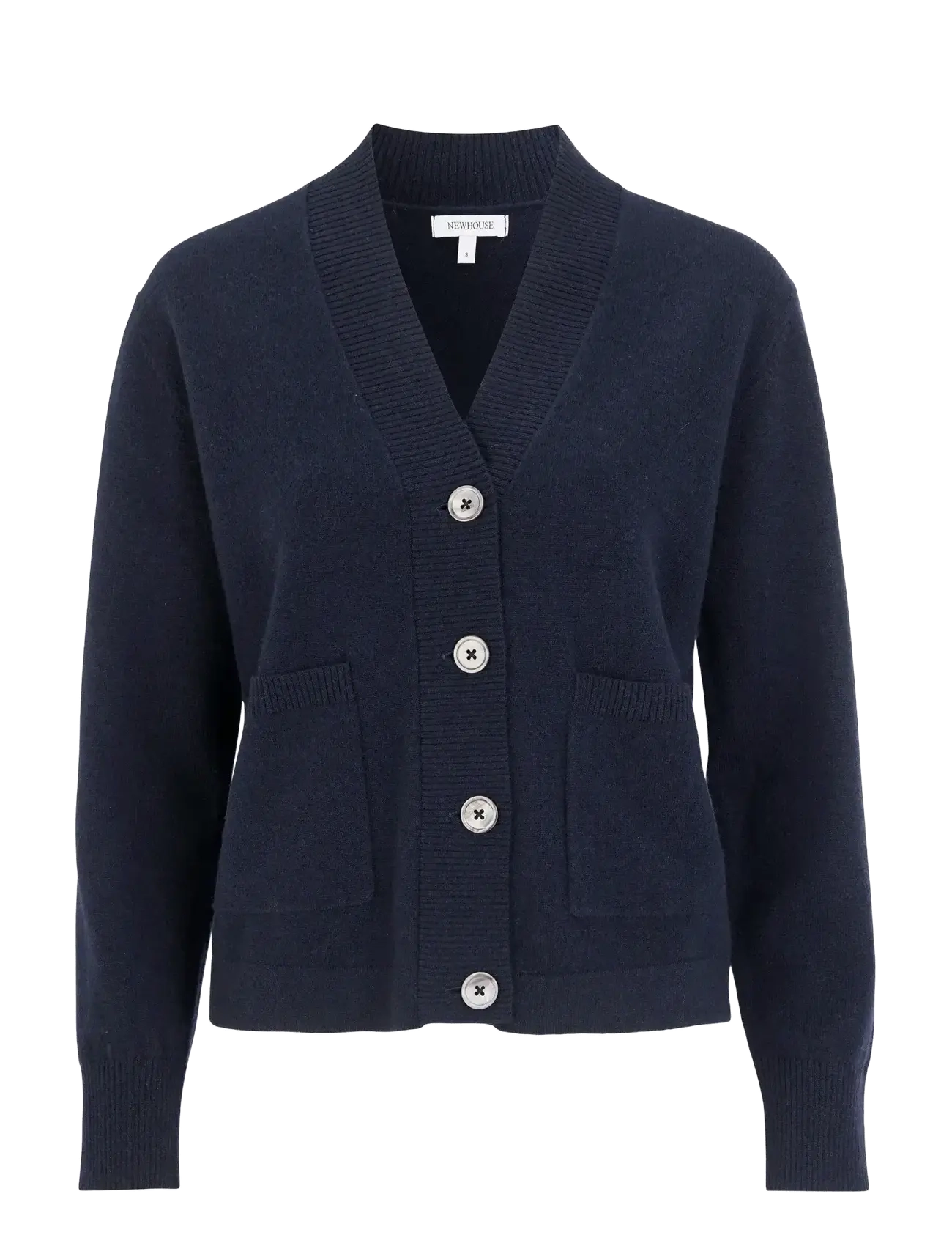NEWHOUSE Mathilda Lammwolle Cardigan Blau - XS - Damen