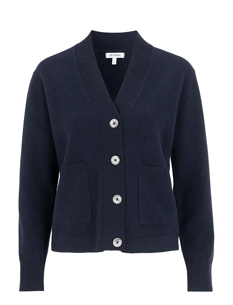 Newhouse - Mathilda Lambswool Cardigan - cardigans - navy - 0