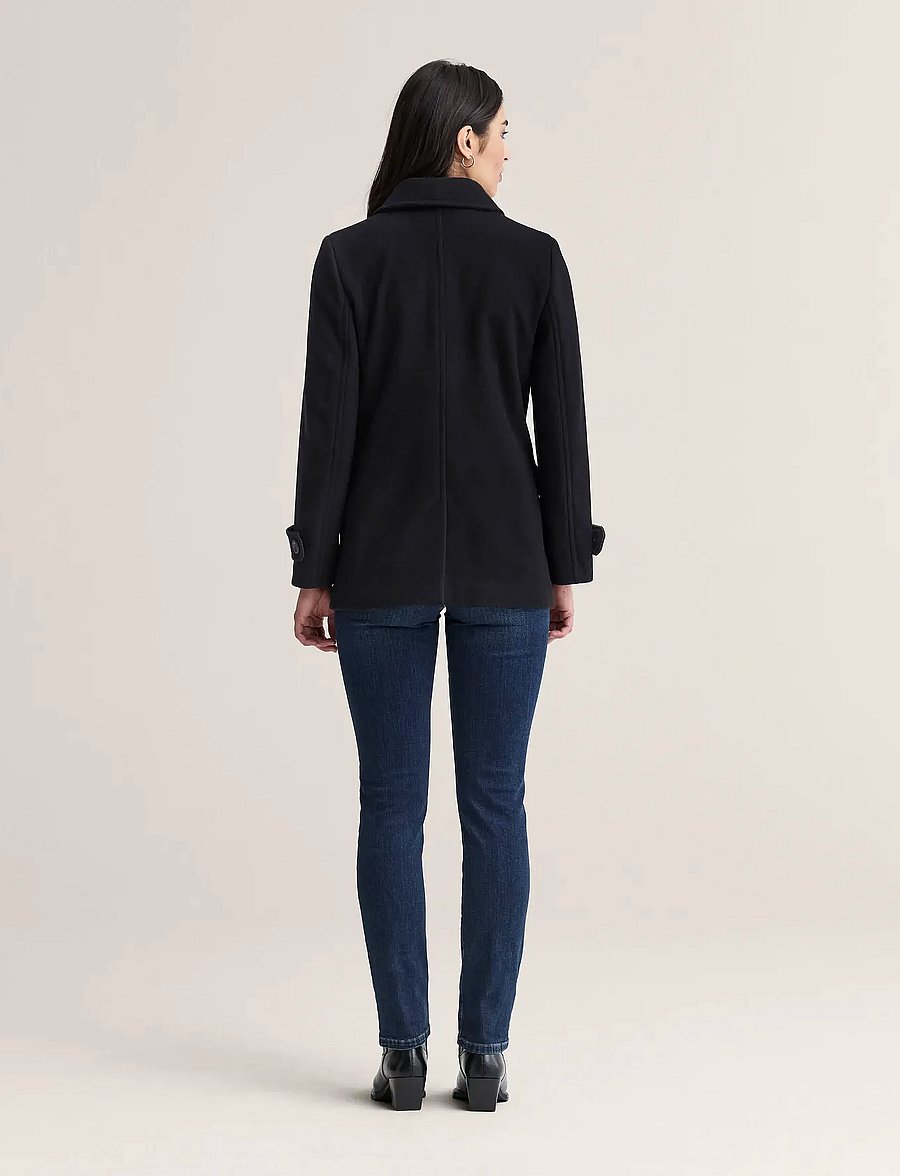 Newhouse - Elin Pea Coat - wool jackets - navy - 2