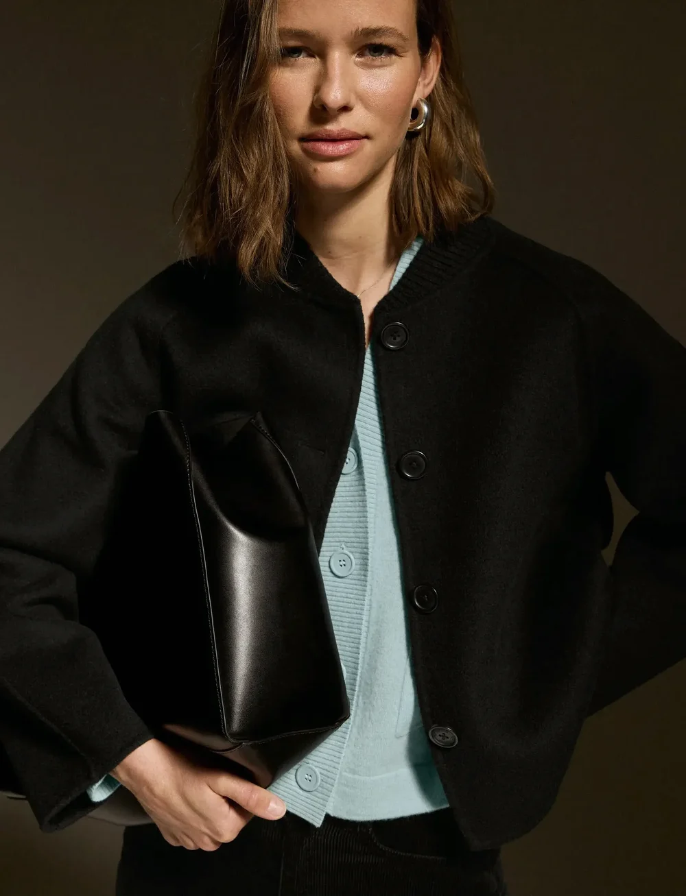 Newhouse - Disa Doubleface Jacket - uldjakker - black - 0