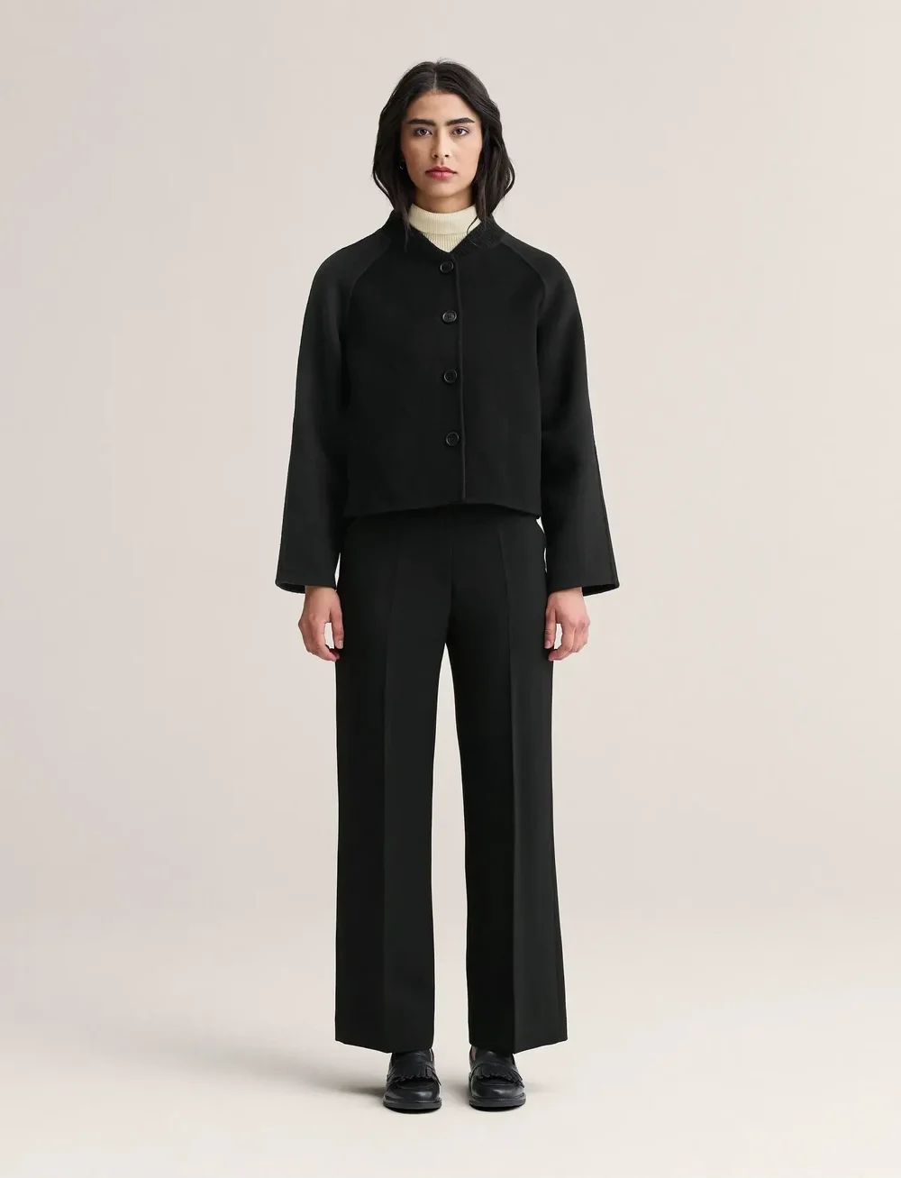 Newhouse - Disa Doubleface Jacket - uldjakker - black - 2