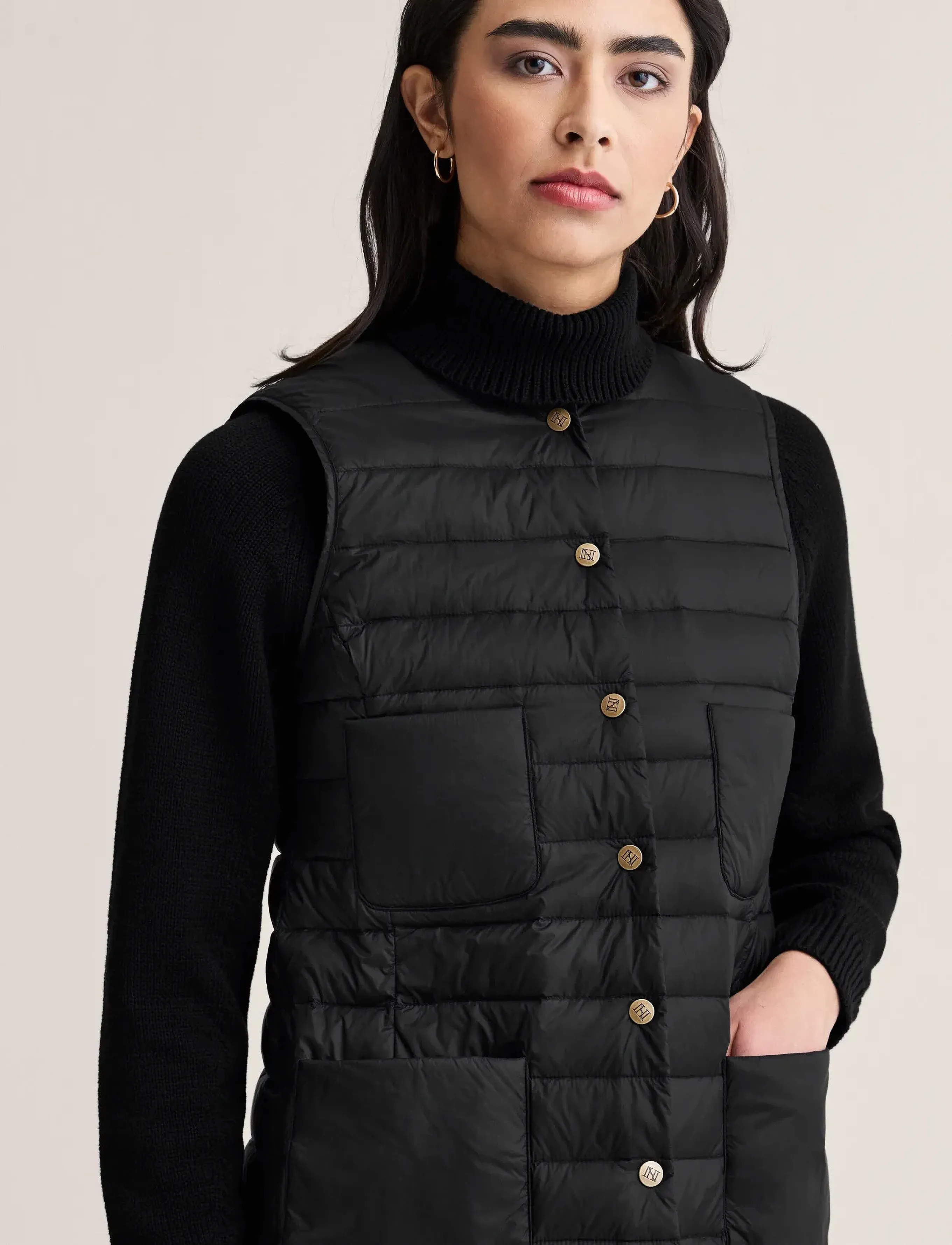 Newhouse - Pauline Down Vest - overtøj - black - 2