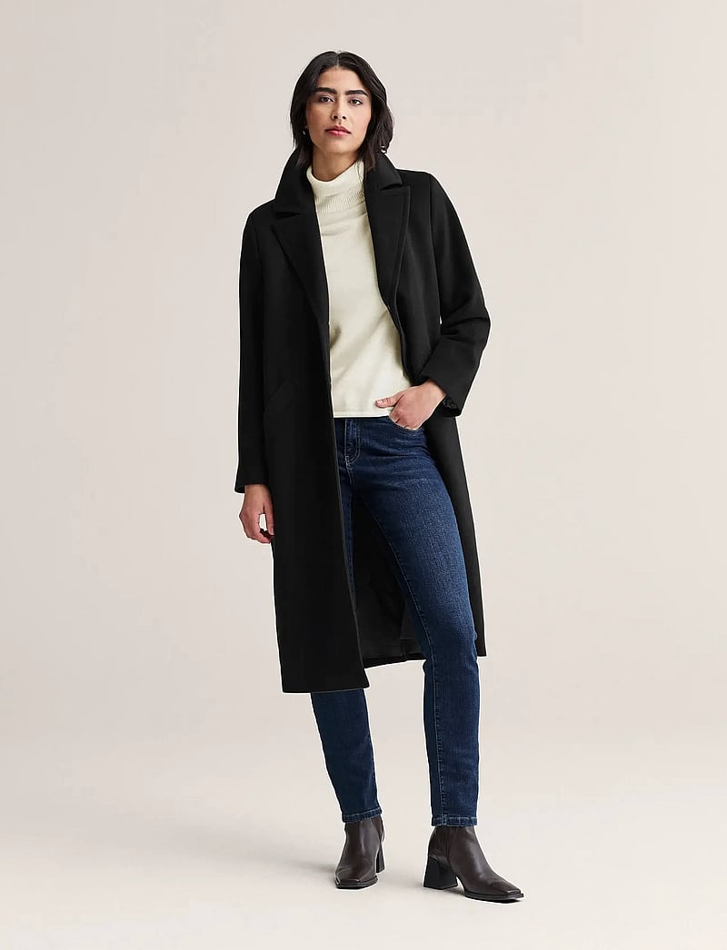Newhouse - Meghan Coat - wollmäntel - black - 2