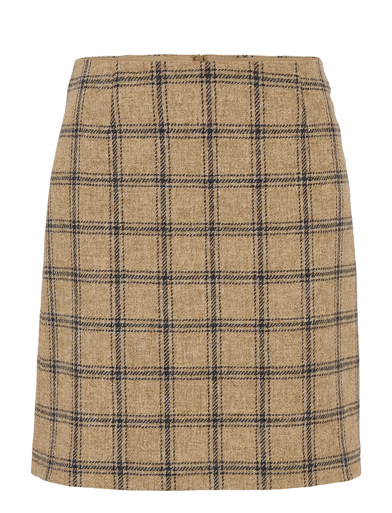 Newhouse - Anna Checked Skirt - bleistiftröcke - driftwood - 1