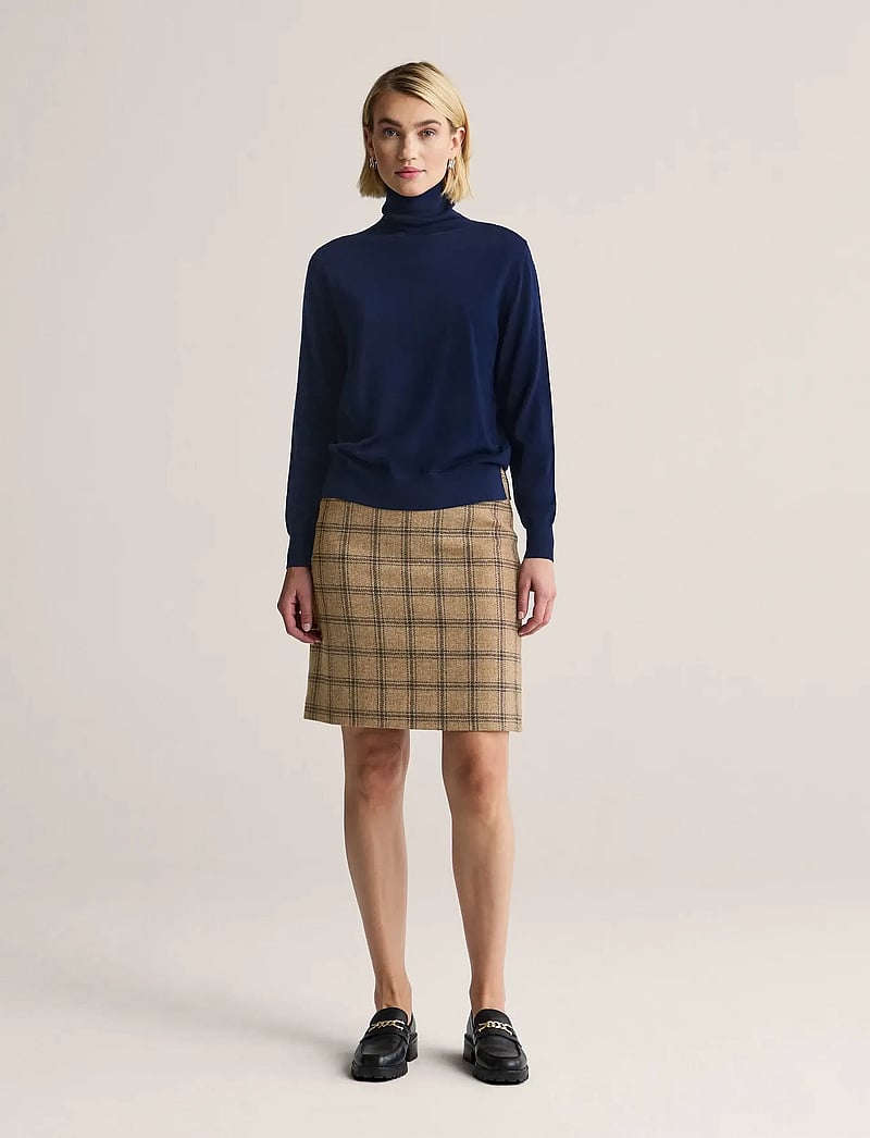 Newhouse - Anna Checked Skirt - bleistiftröcke - driftwood - 0