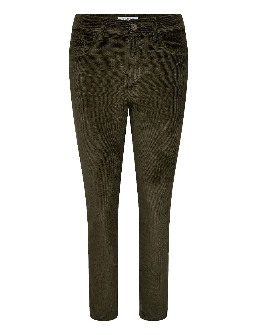 Newhouse - Nora Cord Trousers - hose mit geradem bein - hunter's green - 1